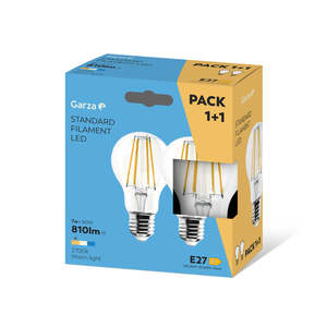 Ampoule LED à filament transparent Garza A60 E27 7W 2700K, remplacement standard des ampoules à incandescence, haute qualité - Product Image 5