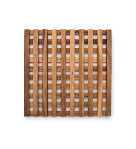 Dessous de plat vénitien, 10x10x1 pouces marron casseroles et poêles porte-théières accessoires de comptoir de cuisine antidérapants résistants à la chaleur - Product Image 1