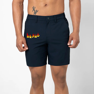 Short 100% coton de haute qualité pour homme logo imprimé personnalisé couleur unie anti-rides avec poches latérales confortable short pour homme - Product Image 1