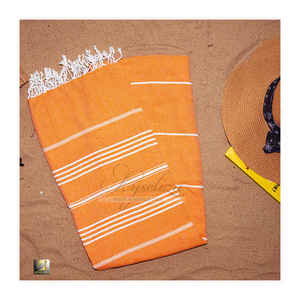 Toalla de playa turca auténtica de 100% algodón, ligera, sin arena, de secado rápido, suave, absorbente, Peshtemal Plain GRS para piscina de playa - Product Image 6