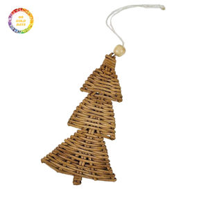 Adornos navideños artesanales de ratán, hermosos accesorios navideños hechos a mano con precio de fábrica barato para exportación - Product Image 4