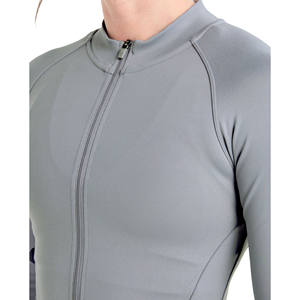 Chaqueta de gimnasio con logotipo personalizado para mujer, forro polar holgado Totalmente personalizado con cremallera larga, ropa informal, procesamiento de punto de estilo más famoso - Product Image 6