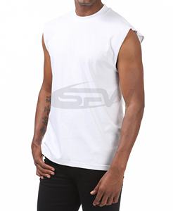 Hot Selling Custom Print Heavyweight <b>Men's</b> <b>Muscle</b> Vest Summer Athletic Sleeveless <b>T</b> <b>Shirt</b> Oversized Tank Top - Product Image 3
