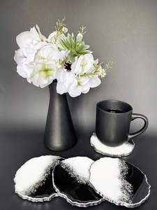 Posavasos de Resina de Lujo Hechos a Mano, Personalizables, Cuadrados, Coloridos, Duraderos, Diseño Clásico para el Hogar, Restaurante, Posavasos Promocionales - Product Image 2