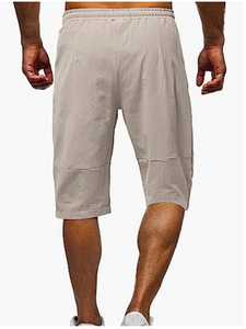 Bermudas de pana personalizadas para hombre, transpirables, ecológicas, de cintura alta, cintura elástica con bolsillos por debajo de la rodilla, Verano - Product Image 4