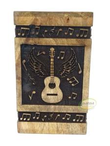 Urna de cremación para funerario, suministros funerarios de calidad prémium para cenizas de adultos, urna de diseño de guitarra adecuada para el cementerio - Product Image 3