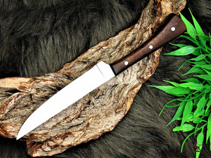 Couteau de chef de cuisine personnalisé pris en charge par l'OEM fait à la main avec manche en bois et lame en acier inoxydable - Product Image 3