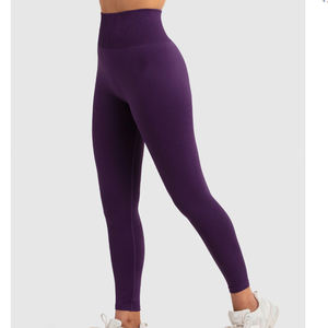 Comfortable Casual Women's Winter 2-Piece Sports Bra High Waist Gym Leggings Set Yoga Solid Pattern Eco-Friendly Breathable - Product Image 5