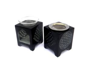 Diffuseur de brûleur d'huile essentielle d'encens aromatique Sculpture solaire Brûleur à huile Pierre de savon Brûleur en résine Bol en pierre de verre - Product Image 6