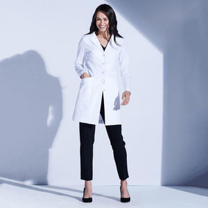 Blouse de laboratoire blanche pour médecin et infirmière, aspect poli, finition douce, port confortable toute la journée, polyester/coton, usage hospitalier - Product Image 3