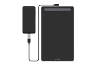 Tablette graphique sans fil Deco LW_BK noire, zone de travail 10x6, stylet sans batterie X3 Elite, 8192 niveaux de pression, 1000 mAh