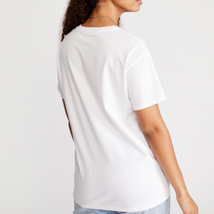 เสื้อยืดแขนสั้นผ้าฝ้าย100% สำหรับผู้หญิง,เสื้อยืดทรงหลวมไม่มีลายกำหนดได้เองปี100% - Product Image 6