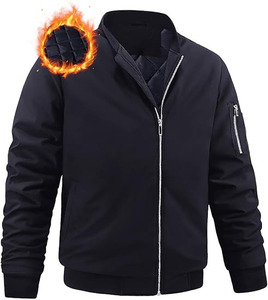 Veste bombardier d'hiver pour hommes de qualité personnalisée coupe-vent chaud fermeture éclair complète vêtements d'extérieur veste de vol formelle poches Camouflage avant - Product Image 3