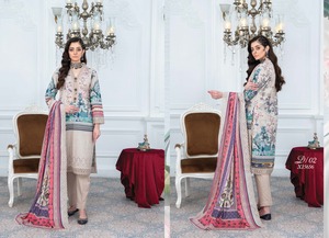 Haute qualité dames Shalwar Kameez pakistanais qualité d'exportation brodé coton/pelouse costumes grande taille femmes chandails d'été - Product Image 2