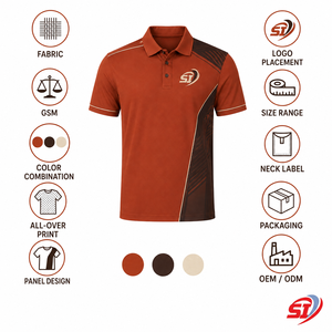 Camiseta Polo Deportiva Personalizada con Panel Vectorial, Proveedor de Ropa Deportiva Premium para Hombre - Product Image 5
