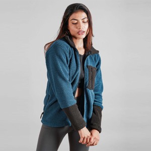 Cozy Sherpa Fleece Jacket Chaqueta de invierno suave y cálida Perfecta para ropa informal y aventuras al aire libre - Product Image 1