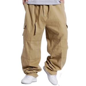 Ohsisa 2025 – Pantalon long décontracté pour homme, multi-poches, en coton, coupe large, taille élastique, grande taille - Product Image 1