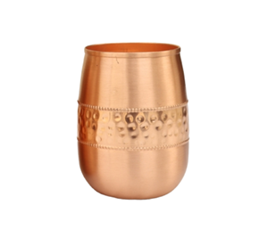 Gobelet en verre de Moscou en cuivre de qualité supérieure de 300ml fabriqué à la main avec un design martelé pour l'Ayurveda et les occasions de fête - Product Image 3