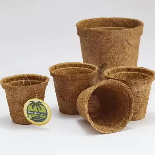 Vasos de fibra de coco 100% naturais, ecológicos e de melhor qualidade, para jardinagem moderna, horticultura e fins hidropônicos