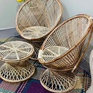 Hot Bán Mây Thủ Công Dệt Patio Bàn Ăn Ghế Bộ <span class=keywords><strong>3</strong></span> <span class=keywords><strong>Pcs</strong></span> Sang Trọng Sân Hiên Phòng Đồ Nội Thất Nhà - Product Image 4