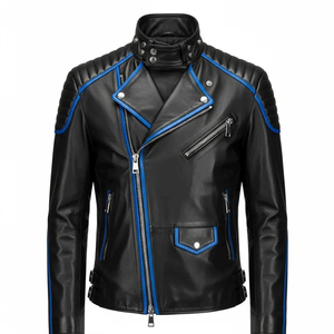 Chaquetas de Cuero para Hombre, Chaqueta de Motociclista de PU, Ropa Exterior de Motocicleta Elegante, Chaqueta de Invierno Duradera, Diseño de Alta Calidad, Venta al por Mayor de Fábrica - Product Image 3