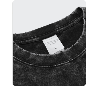 เสื้อยืดพิมพ์ลายสกรีน250กรัมเสื้อยืดวินเทจผ้าฝ้ายปักลายเสื้อยืดโอเวอร์ไซส์สำหรับผู้ชายผ้าฝ้าย - Product Image 3