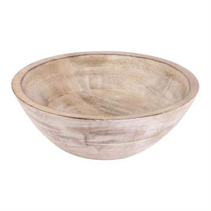 100% bol en bois de manguier massif rustique Durable bol de service fait à la main vaisselle polonaise naturelle pour salade pain Fruits à manger - Product Image 1