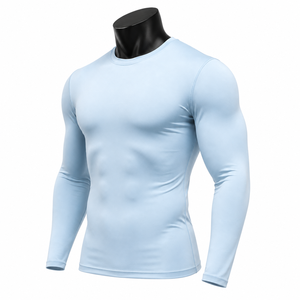 Custom Men’s Compression Shirt <b>Long</b> <b>Sleeve</b> Quick Dry Gym Fitness Tight <b>Base</b> <b>Layer</b> Activewear OEM ODM - Product Image 3