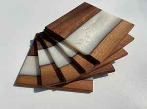 Posavasos de madera redondos hechos a mano de la mejor calidad, madera de acacia impresa y madreperla, alfombrillas y almohadillas de alta calidad, artesanías - Product Image 3