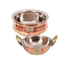 Best Selling Handmade <b>Copper</b> Hammered Serving Bowl Traditional Antique <b>Table</b> Top with Hanging Feature for Food Serving - Product Image 1