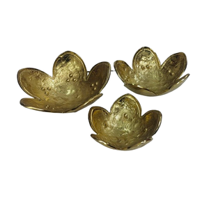 Set 2 Eco Friendly Handmade Flower Design Serving Bowl Custom Color High Quality Metal Wood Dishwasher Safe Home Use <b>Table</b> Decor - Product Image 1