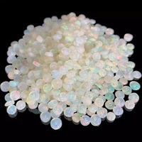 Perles rondes en opale d'Éthiopie naturelle blanche multicolore, pierres brutes de 6 mm, certifiées par un tiers, pour la fabrication de bracelets
