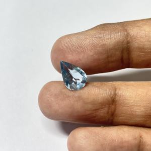 Aguamarina Natural, Corte Facetado en Forma de Pera, Gema Suelta Azul Certificada, 8x12mm, 2ct - Product Image 6