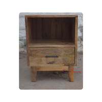 Meuble TV d'angle 1 porte en bois de manguier, style vintage moderne, multifonctionnel, hauteur réglable, gonflable, pour salle de bain intérieure