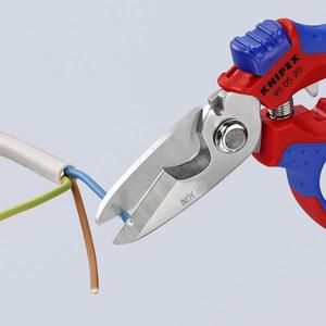 Cisailles d'électricien coudées Knipex avec poignées multi-composants en plastique renforcé de fibres de verre pour le sertissage de fils - Product Image 5