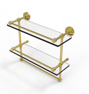 Estantes de latón dorado pulido para decoración de pared de oficina que proporcionan almacenamiento con estilo de acabado moderno de lujo - Product Image 6