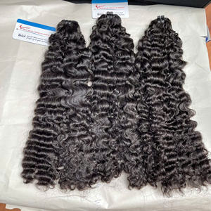 Vente en gros d'usine, cheveux humains vierges de qualité supérieure, cheveux vietnamiens Remy, doux, bouclés birmans, double trame, mèches de cheveux vierges - Product Image 6