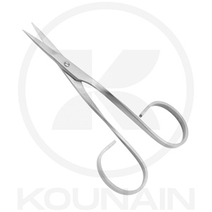 กรรไกรตัดหนังกำพร้าสแตนเลสสตีลขนาด 9.0 ซม. ยี่ห้อ KOUNAIN สำหรับมือขวา คุณภาพระดับมืออาชีพ ผลิตตามสั่ง แข็งแรง ทนทาน ตัดตรงคม - Product Image 4