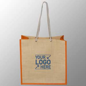 Ecofriendly Reusable Jute tote shopping <b>bags</b> custom print with logo artwork dyed colorful jute <b>bag</b> with rope handles - Product Image 2