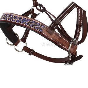 Brida de cuero paquistaní de alta calidad genuina 100% con características de seguridad, elegante Halter Racing, producto ecuestre, Pakistán - Product Image 6