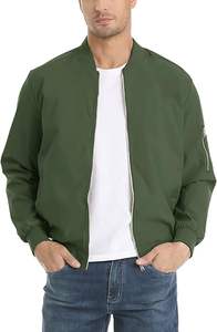 Chaqueta de bombardero de tela Taslan duradera, chaqueta de moda informal ligera y transpirable para hombre - Product Image 4