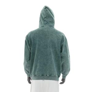 Sudadera con capucha lavada con ácido de peso pesado de calidad al por mayor, sudaderas personalizadas para hombre, Jersey 100% de algodón, sudadera holgada con capucha desteñida al sol 2025 - Product Image 2