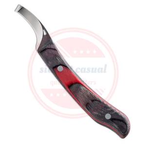 Couteau à sabot de maréchal-ferrant de qualité supérieure lames à Double tranchant couteaux à sabot de coupe de cheval en acier couteau à manche en bois - Product Image 5