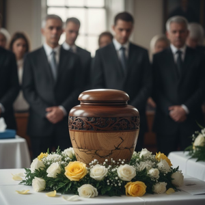Urne funéraire artisanale en bois de manguier pour cendres humaines adulte |   Urne funéraire en bois personnalisée pour le dépôt et l'exposition à domicile - Product Image 4