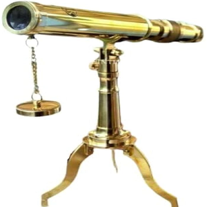 Télescope indien en laiton doré poli support de trépied en bois réglable en gros pas cher prix d'usine jumelles télescopes - Product Image 3