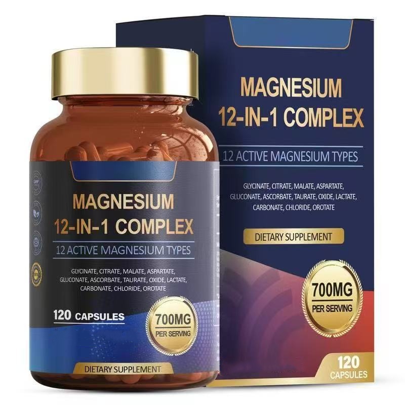 Totaria Magnesium 12-in-1 Complex – 700mg Per Serving, 12 Active Magnesium Types Including Glycinate, Citrate, L-Threonate & Orotate – High Absorption Formula For Heart, Muscle, Nerve & Sleep Support – 120 Vegan Capsules