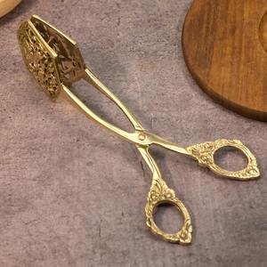 Handmade Brass Pastry Tong Rustic Dessert Lifting Tongs For Pastry Cake Cookie And Bakery Service - Product Image 6