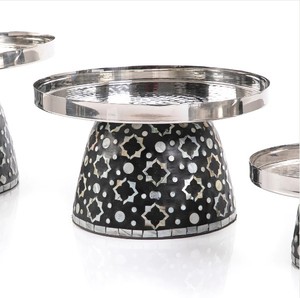 Wholesaler High Quality Luxury Kuwait Mother of Peal Inlaid Set of Cake Stands for Ramadan EID Holiday Made in Vietnam - Product Image 5