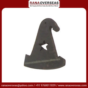 Chapeau de Père Noël en bois de style moderne Décoration de Noël suspendue en forme d'étoile pour l'intérieur et l'extérieur - Product Image 2