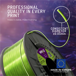 Filamento para Impresora 3D WINKLE PETG Crystal de 1.75mm, 1kg, Alta Resistencia a Impactos, Fabricación Europea, Tolerancia de 0.05mm, 220-240°C, Boquilla - Product Image 3